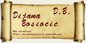 Dijana Bosiočić vizit kartica